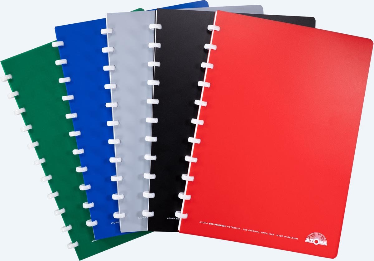 Carnet écologique Atoma, ft a4, 144 pages, ligné, couleurs assorties