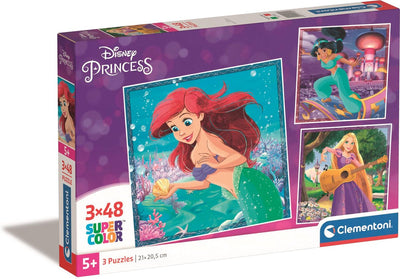 Disney Leg Puzzel Super Color Square Princess, 3x48st.