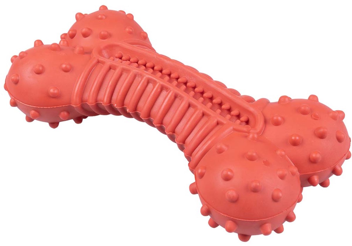 Duvo plus playtime jouet à mâcher griplay jambe courbée pour chiens 12x10x5,5cm rouge