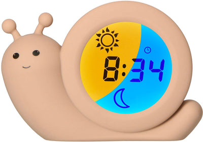 Alecto baby bc110be simon - entraîneur de sommeil - veilleuse - réveil enfant - beige pastel