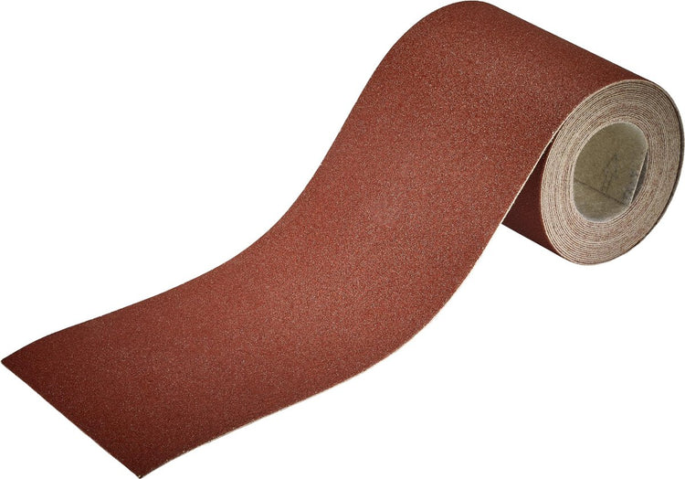 Wolfcraft - papier de verre pour ponceuse orbitale grain 120 - rouleau de papier de verre adhésif bois métal - 5812000
