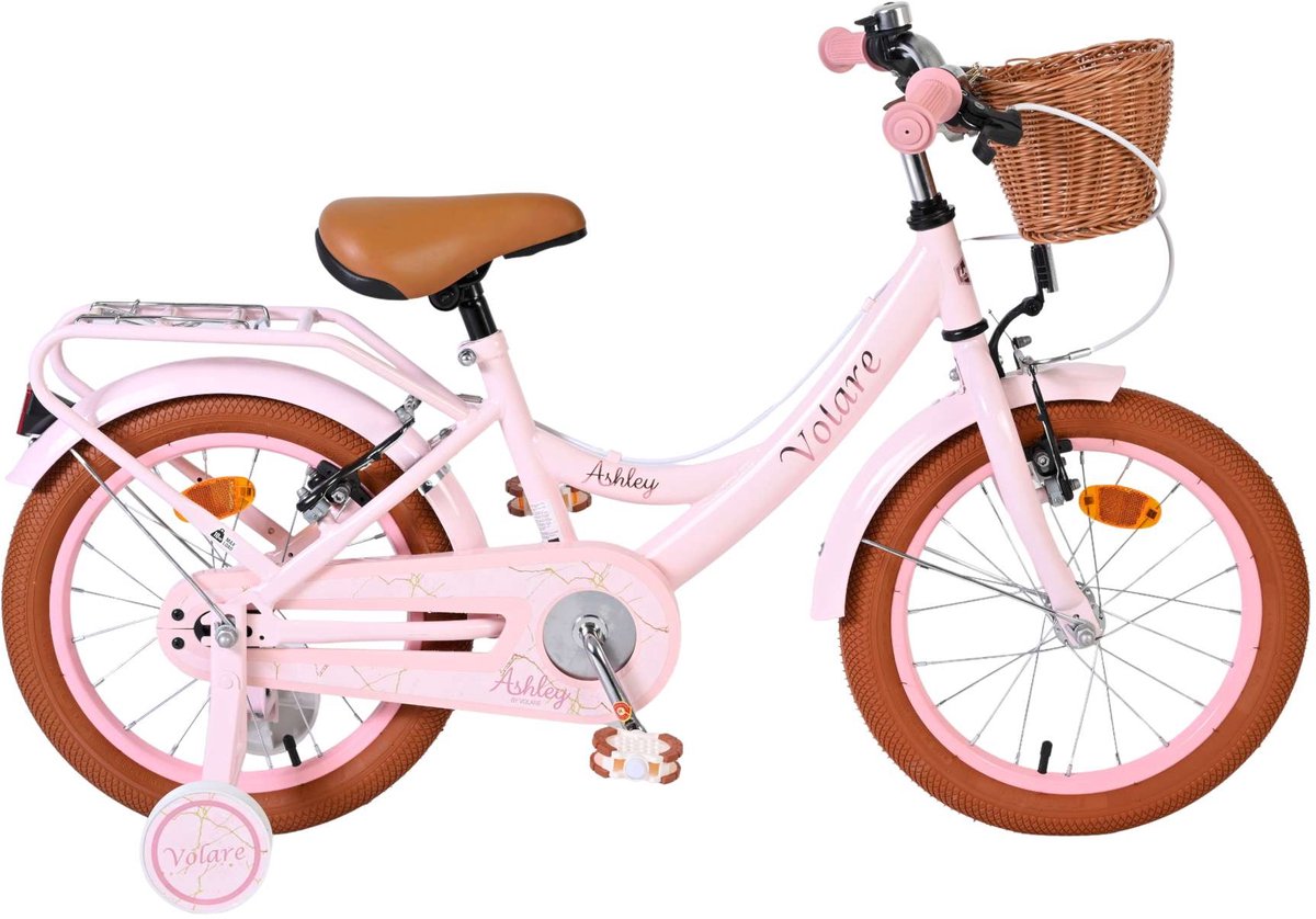 Vélo pour enfants Volare Ashley - filles - 16 pouces - rose - deux freins à main