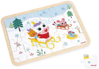 Janod - puzzle en bois - en montagne - 24 pièces