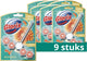 Glorix - blocs sanitaires - fruit du dragon fleur de dahlia - 9 pièces - pack économique