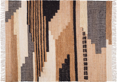 Tapis libéral Woood - jute coton - mélange - 1x170x240