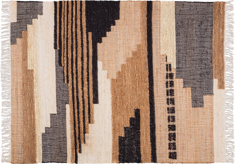 Tapis libéral Woood - jute coton - mélange - 1x170x240