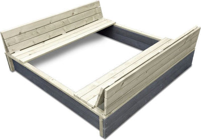 Exit jouets exit bac à sable en bois axent 136x132cm - bac à sable extérieur - bac à sable enfant - bois FSC - jardin