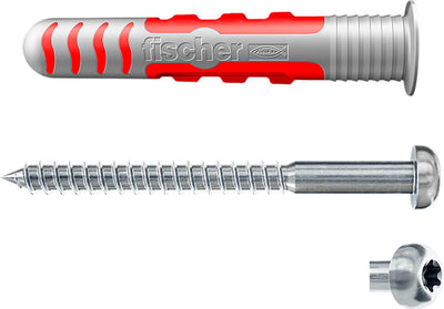 Fischer duoseal 8 x 48 avec vis à tête cylindrique en acier inoxydable A2