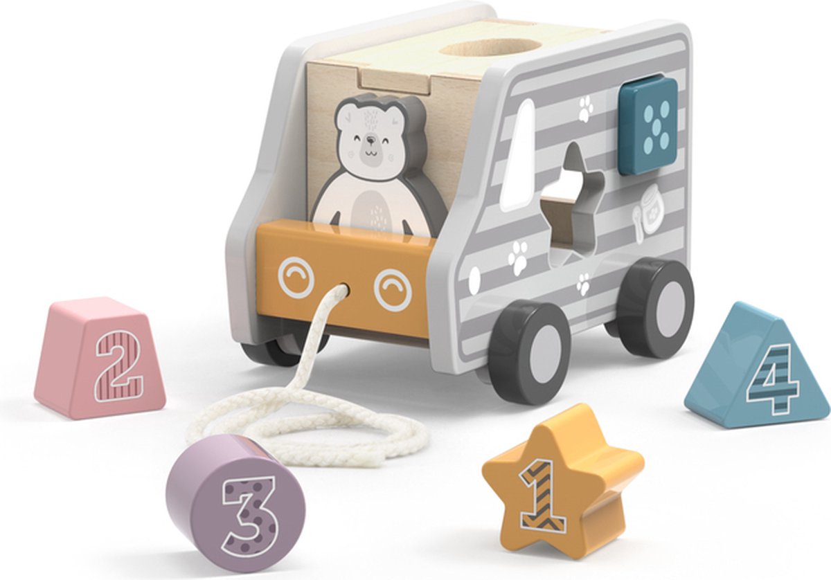 Polarb - boîte à blocs en bois - trieur de formes - jouets