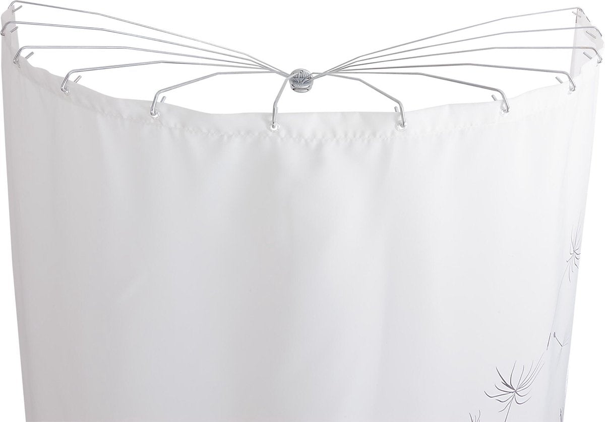 Scelskin scealskin shower rideau ride umbrella corner modèle chrome -colored