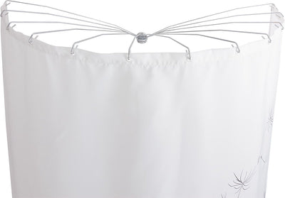 Scelskin scealskin shower rideau ride umbrella corner modèle chrome -colored