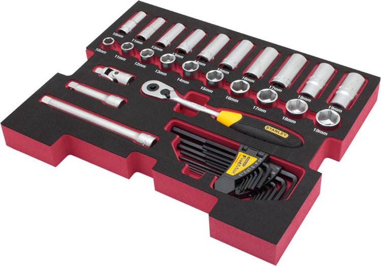 Stanley outils à main fmht0-74296 jeu de douilles à insérer fatmax tstak 3 8 38 pièces - fmht0-74296