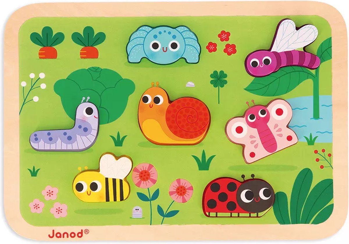 Janod - gros puzzle - le jardin