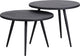 Tables d'appoint Woood suze - bois métal - noir - lot de 2
