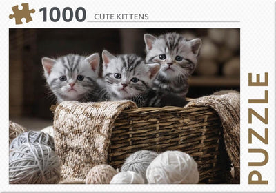 Puzzle Rebo - chatons mignons - 1000 pièces - thème animalier - à partir de 12 ans