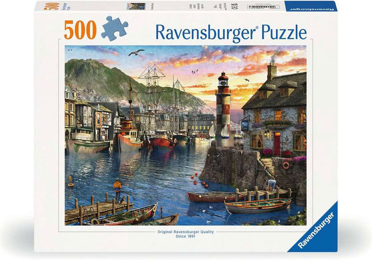 Ravensburger Puzzle Jigsaw le matin au port, 500e.