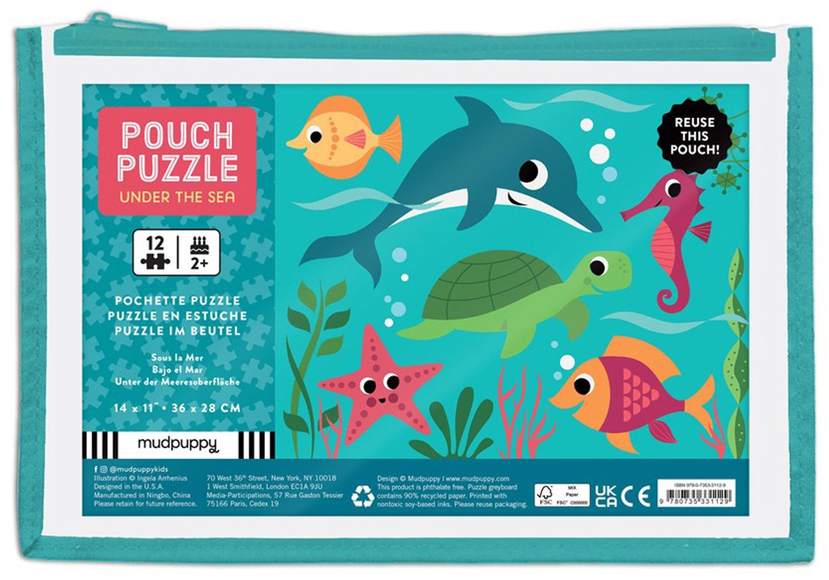 Puzzle Mudpuppy - sous l'eau - 36x28cm - 12 pièces - 2 ans