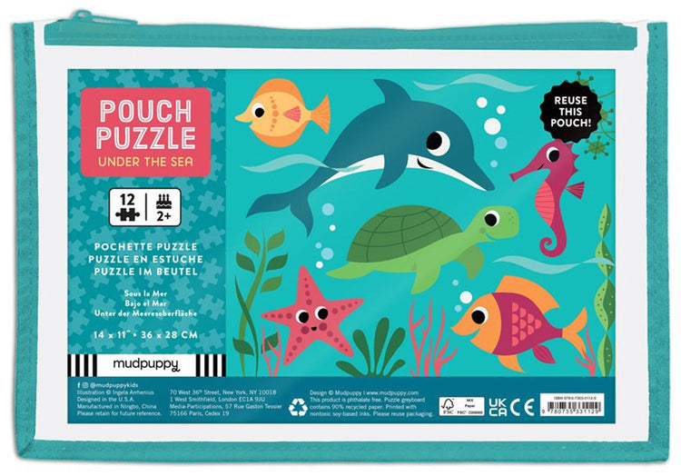 Puzzle Mudpuppy - sous l'eau - 36x28cm - 12 pièces - 2 ans