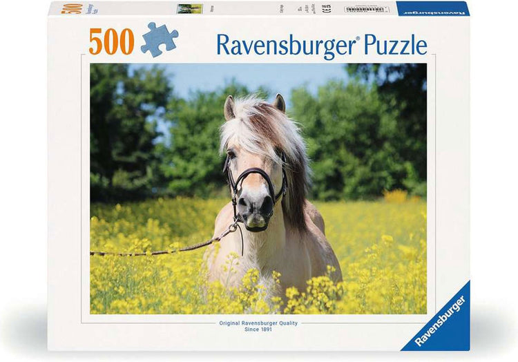 Ravensburger puzzle cheval paysage 500 pièces pour adultes.