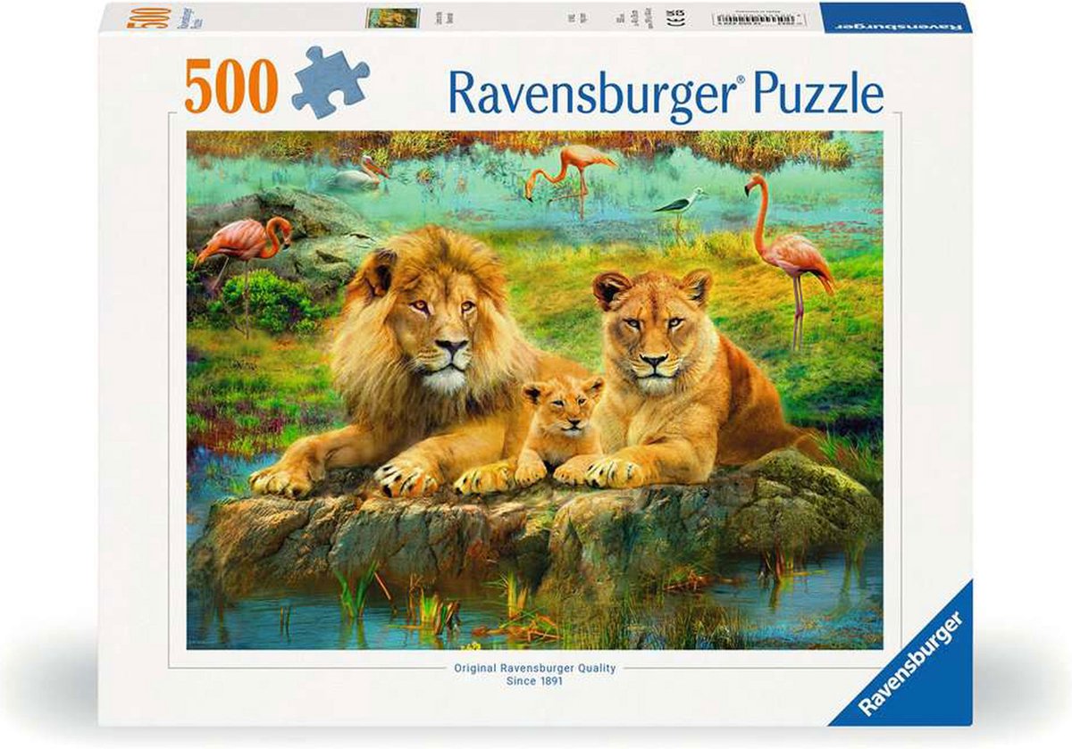 Lions Ravensburger dans la savane - 500 pièces.