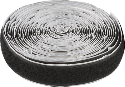 Creativ Company Velcro Hook and Loop Fermeure, auto-adhésif, b: 20 mm, noir, 5 m 1 rouleau