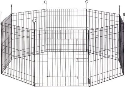 Beeztees simi lapin - xl - enclos pour rongeurs avec porte - 8 panneaux - panneau 58x62 cm - dia 155 cm