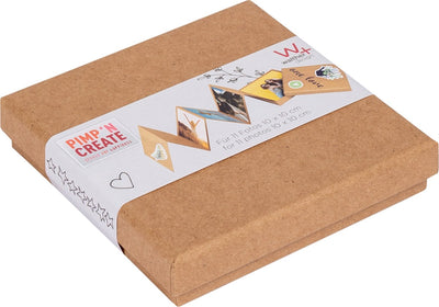 Walther fb-099-p boîte leporello pac - format 12 x 12 x 2,4 cm - 11 photos 10 x 10 cm - marron
