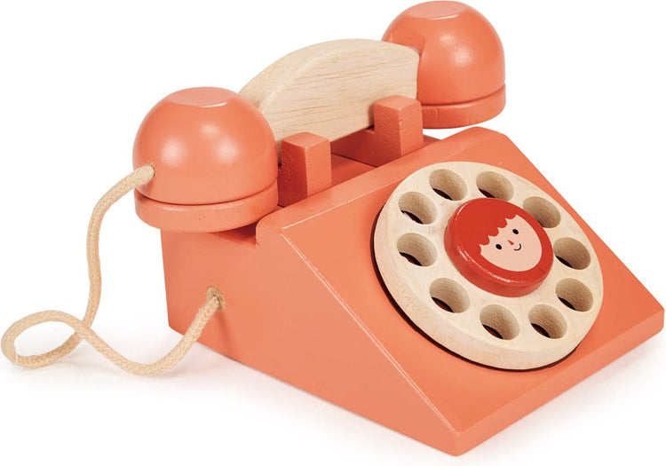 Jeu de rôle Mentari : téléphone à sonnerie 15x12,5x8,5cm, en bois, en boîte, 2+