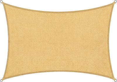 Toile d'ombrage Abbey Camp - HDPE - 3 x 4 m - sable - toile d'ombrage - anneaux en acier inoxydable - valletta-340