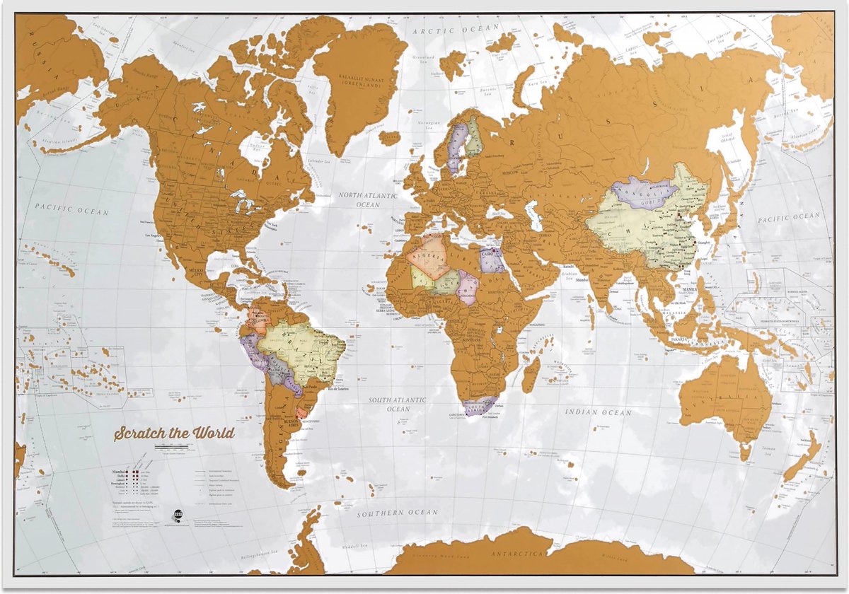 Maps international scratch the world® - Version anglaise avec finition luxueuse -
