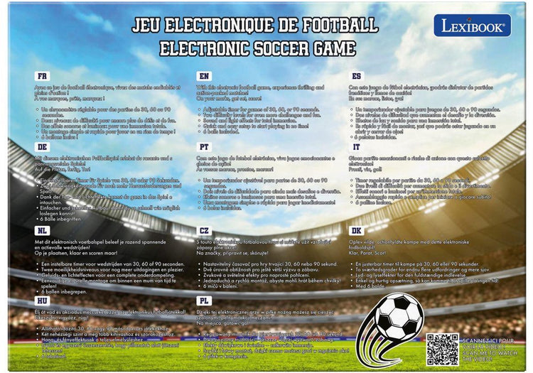 Jeu de football électronique Lexibook avec éclairage et son pour 2 joueurs