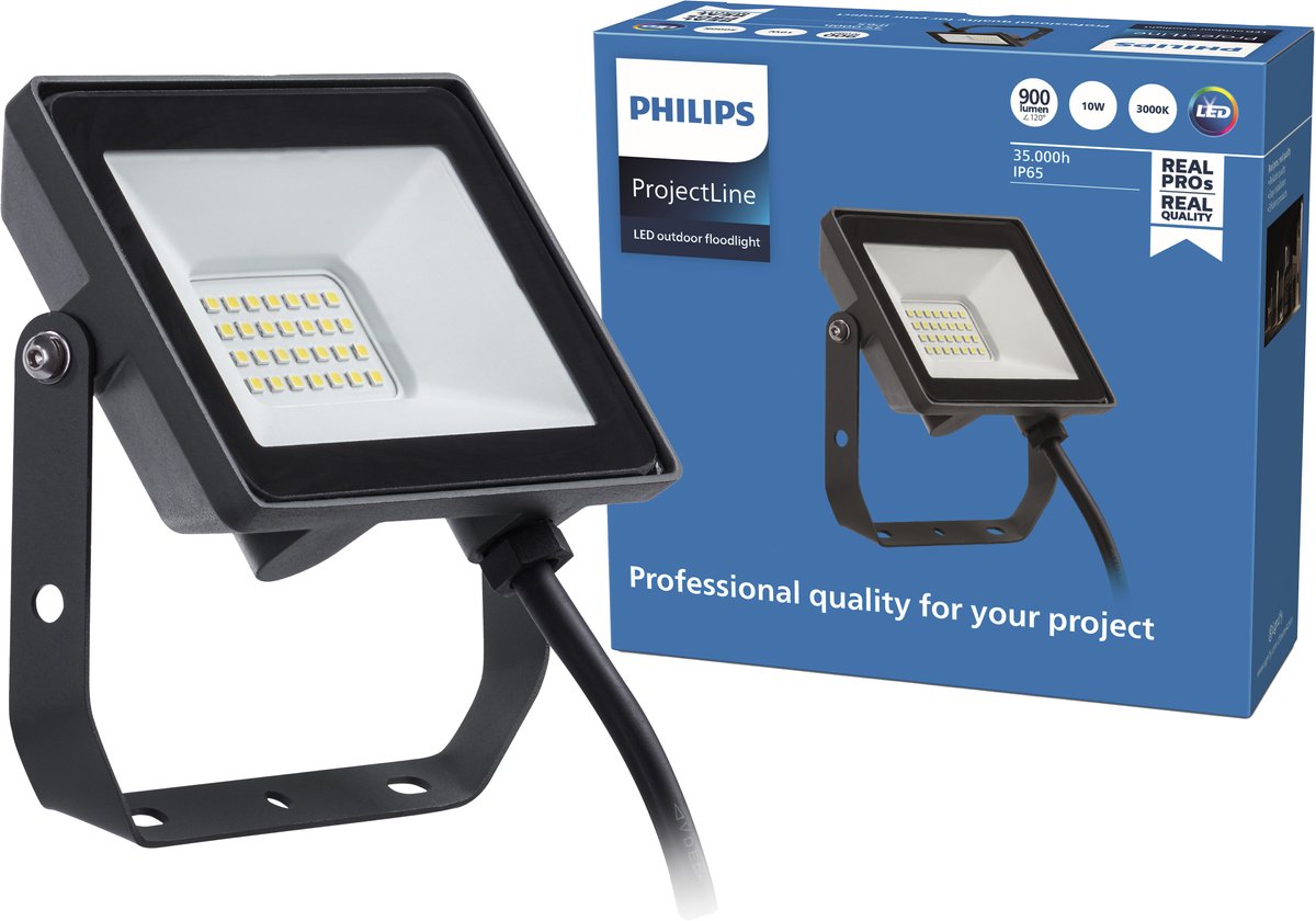 Spot Philips LED Philips Projectline - 10 W - lumière blanc chaud