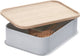 Idesign - boîte de rangement moyenne avec couvercle - plastique recyclé - gris