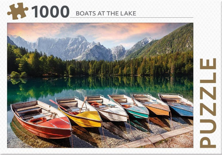 Puzzle Rebo - 1000 pcs - bateaux au lac - qualité premium