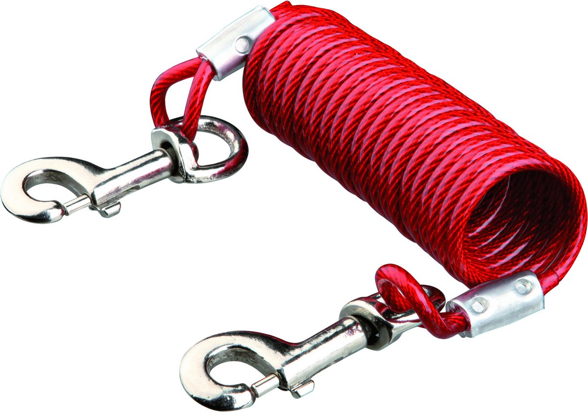Ligne de contrôle Trixie avec câble en spirale rouge