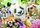 Educa puzzle amis aux yeux noirs selfie 300 pièces animaux.