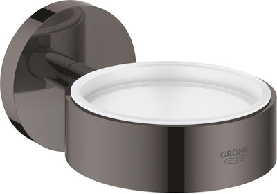 Support Grohe essentials pour distributeur de savon ou verre - montage mural - graphite dur (anthracite brillant)
