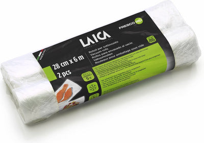 Laica vt3509 - film sous vide - accessoire de mise sous vide - taille 28 x 600 cm - lot de 2 rouleaux de film sous vide
