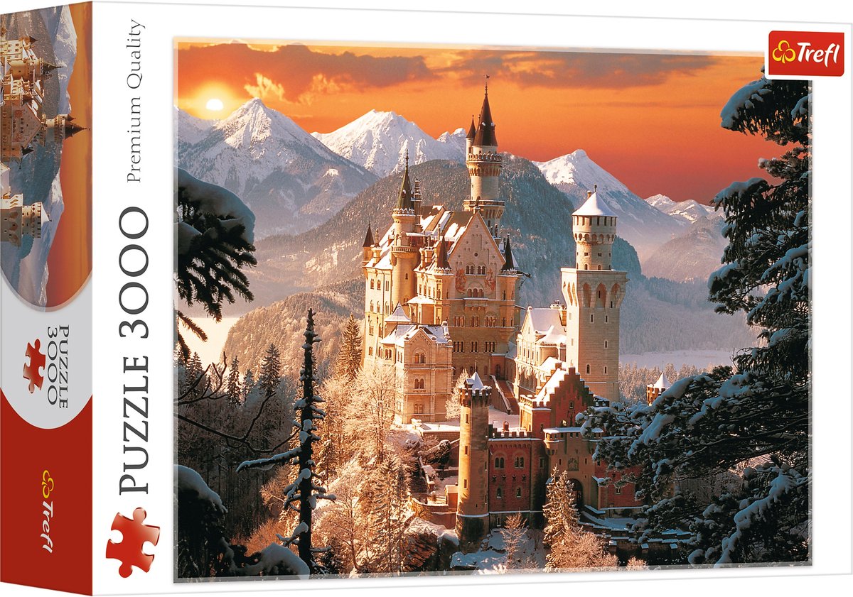Château de Trefl Neuschwanstein Bavière en hiver - 3000 pièces