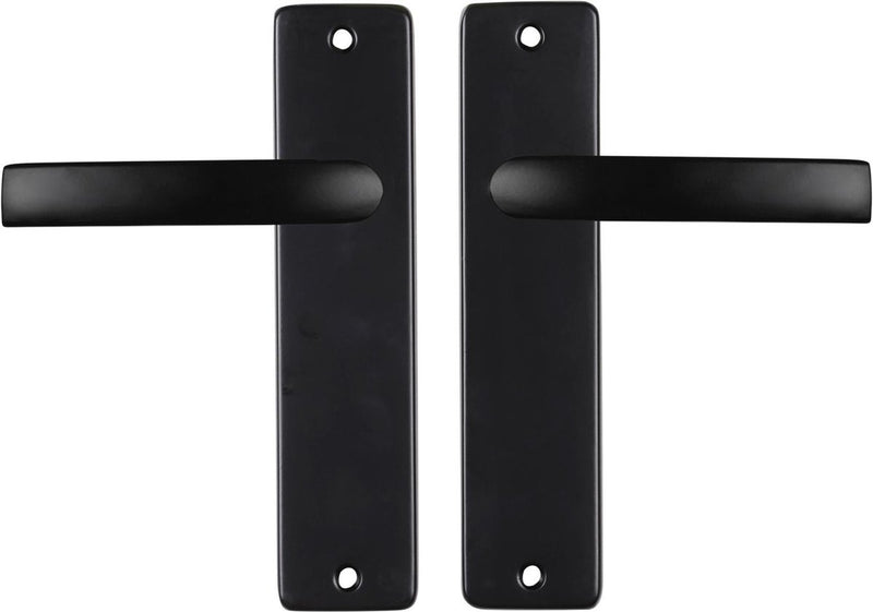 Poignée de porte Starx noire - ferrure de porte - poignée de porte avec bouclier - store - bloc de poignée de porte - 43 x 180 x 18 mm
