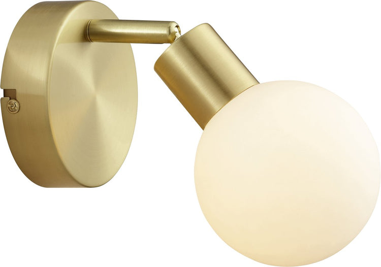 Brilliant jorge - applique - g9 max 1x10w - laiton brossé blanc