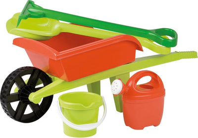 Brouette de base avec des outils de jardin 9 pièces