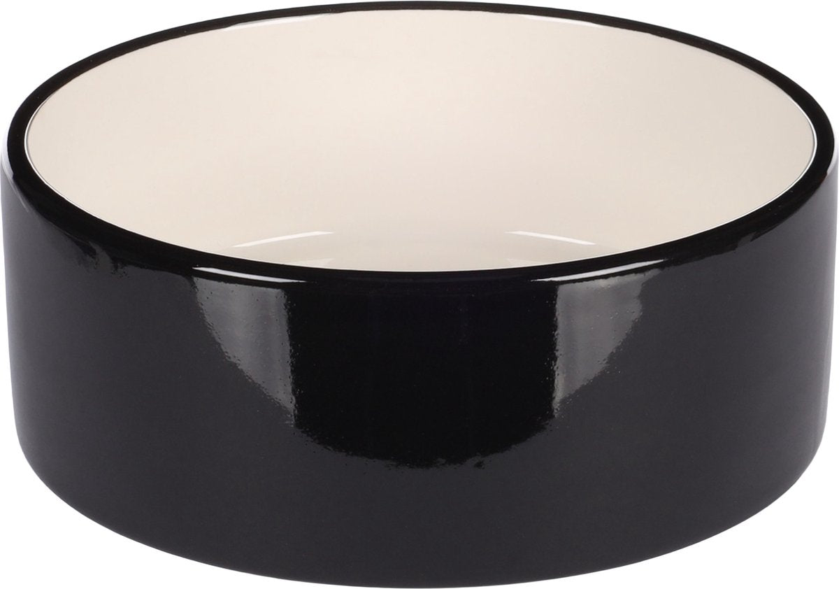 Flamingo rocky - bol à manger et à boire pour chiens - bol à manger et à boire pour chien en céramique rocheuse. noir rond 900ml 16,5x6,5cm - 1pc - 133758 - 1pc