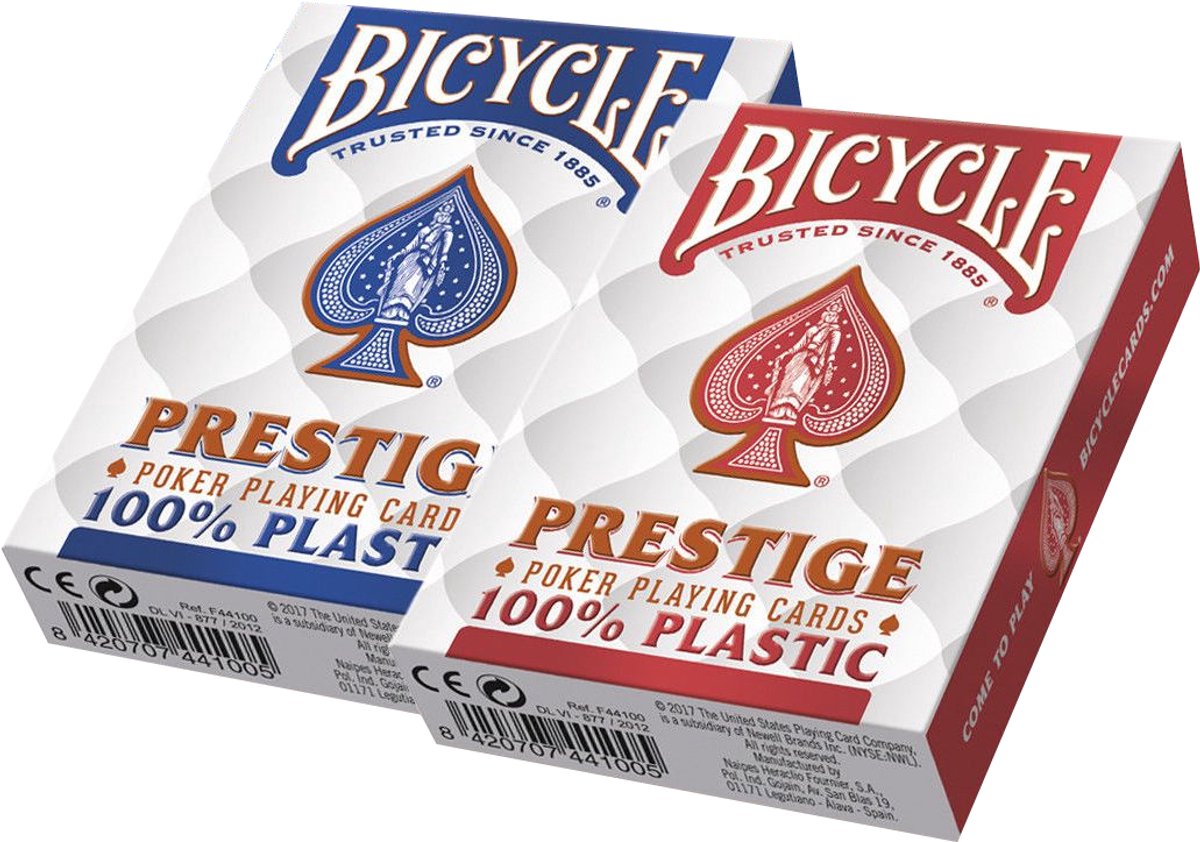Cartes de poker en plastique prestige vélo Fournier - 1 paquet