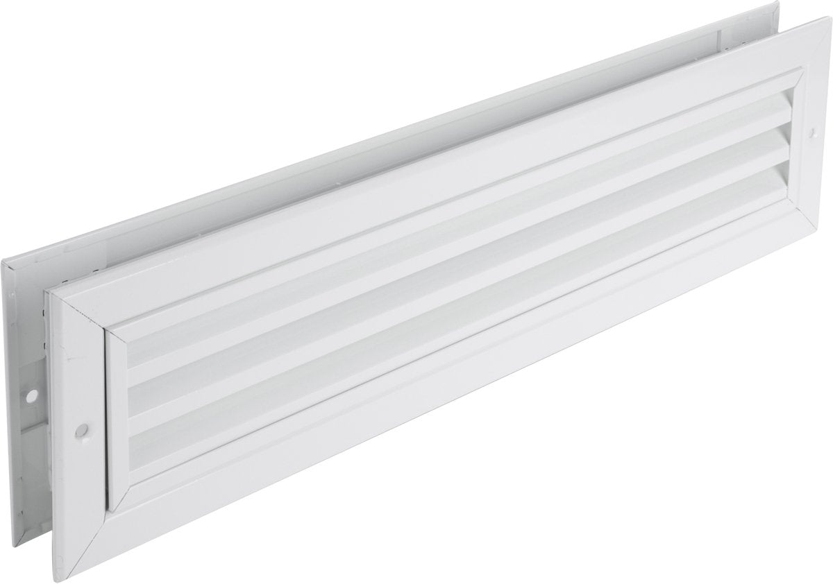 Grille de porte Starx - 470 x 121 mm - aluminium - blanc