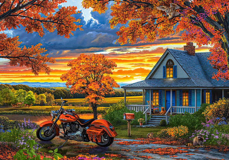Castorland puzzle balade d'automne - puzzle 500 pièces adultes.