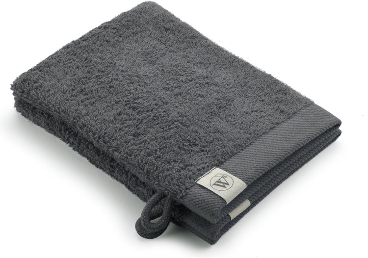 Gant de toilette Walra refait en coton - 2x 16x21 - 100% coton dont 70% recyclé - gris anthracite