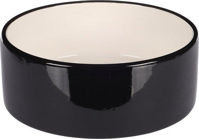 Flamingo rocky - bol à manger et à boire pour chiens - bol à manger et à boire pour chien en céramique rocheuse. noir rond 900ml 16,5x6,5cm - 1pc - 133758 - 1pc