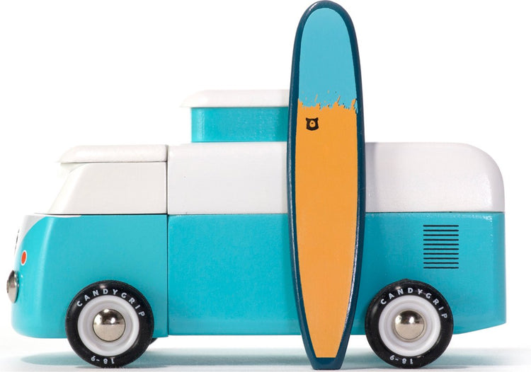 Candylab jouets americana : bus de plage vw - océan (bva319) 16,5x9,4x8,4 cm, magnétique, dans une boîte cadeau, 3+
