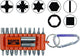 Jeu d'embouts Bahco type 59s 22-1 avec 10 embouts et 2 connecteurs plus chargeur d'inserts pratique avec clip ceinture